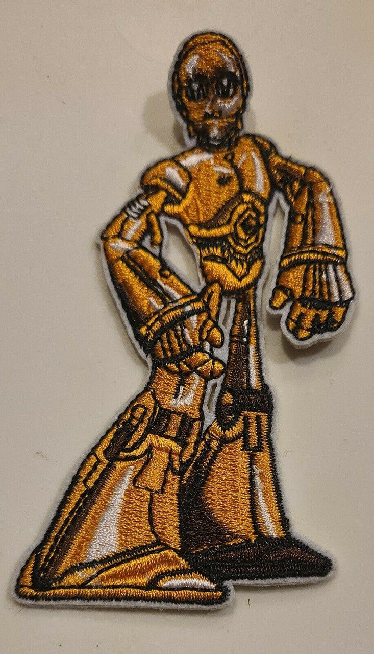 4 inches tall, a new Star Wars "C-3PO Protocol Droid" embroidered patch. Sew or iron on. New.

Please note we will always combine shipping on like items.  Any additional patch or pin will ship for 50 cent per item.  Any additional payment will be reimbursed to your Paypal account.  Thank You.