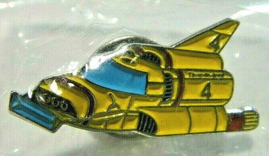 1.25 inches wide, a new Thunderbirds 4 "International Rescue" Water Shuttle metal enamel pin with clutch back. 

Please note we will always combine shipping on like items.  Any additional patch or pin will ship for 50 cent per item.  Any additional payment will be reimbursed to your Paypal account.  Thank You.
