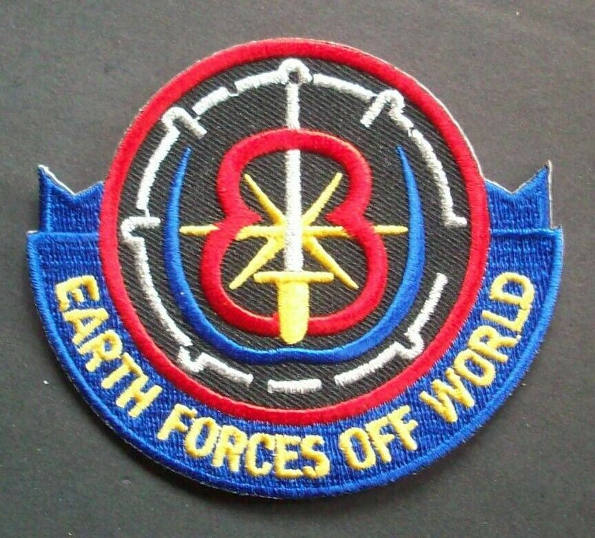 2 3/4" x 3 1/4", Babylon 5 "Earth Forces Off World" embroidered patch. Sew or iron on. New.

Please note we will always combine shipping on like items.  Any additional patch or pin will ship for 50 cent per item.  Any additional payment will be reimbursed to your Paypal account.  Thank You.