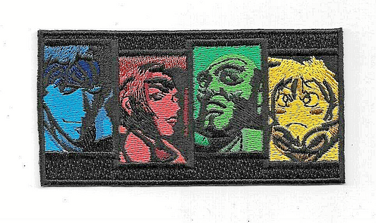 4 inches wide, a new Cowboy Bebop "Main Characters"  embroidered patch. Sew on or iron on. New.

Please note we will always combine shipping on like items.  Any additional patch or pin will ship for 50 cent per item.  Any additional payment will be reimbursed to your Paypal account.  Thank You.