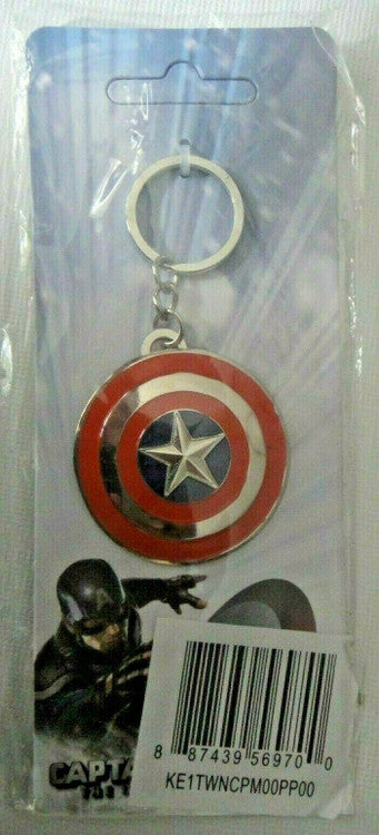 Marvel Comics, Captain America 3D Shield Enamel Key Chain -new