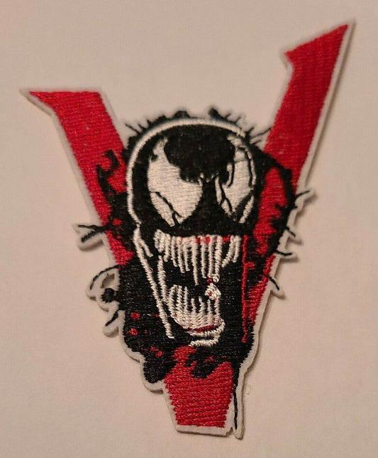 3.5 inches tall, a new Marvel Venom "Face" (The Amazing Spider-Man) embroidered patch. Sew or iron on. New.

Please note we will always combine shipping on like items.  Any additional patch or pin will ship for 50 cent per item.  Any additional payment will be reimbursed to your Paypal account.  Thank You.