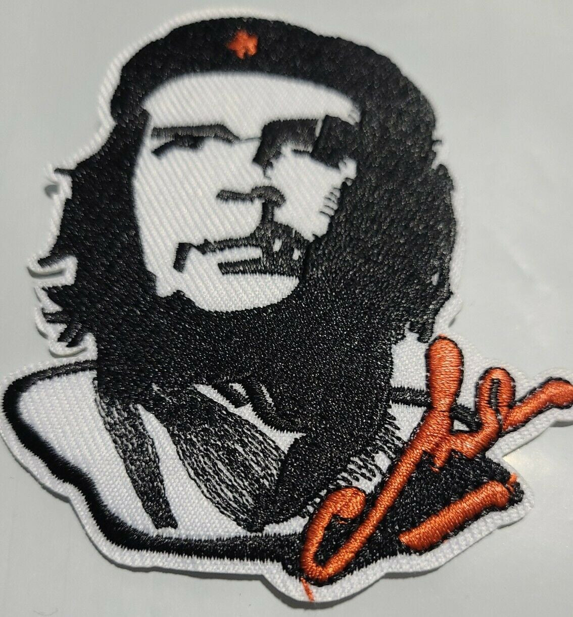 3 1/2 inches tall, a new Che Guevara "Revolutionary" embroidered patch. Sew on or iron on. New.

Please note we will always combine shipping on like items.  Any additional patch or pin will ship for 50 cent per item.  Any additional payment will be reimbursed to your Paypal account.  Thank You.