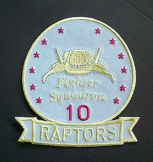 Battlestar Galactica Raptor Fighter Squadron #10 Embroidered Patch -new