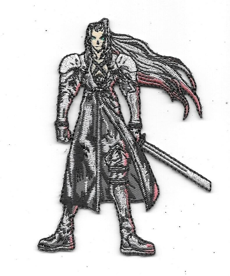 4 inches tall, a new Final Fantasy VII Video Game Sephiroth Figure embroidered patch. Sew on or iron on. New.

Please note we will always combine shipping on like items.  Any additional patch or pin will ship for 50 cent per item.  Any additional payment will be reimbursed to your Paypal account.  Thank You.