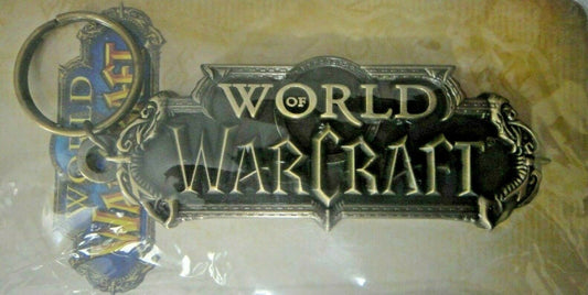 3. 1/4 inches wide, a new very heavy bronze colored cast metal War of Warcraft Key Chain. The lettering is raised about 1/8 of inch from the base.  The key chain is about 3 ounces. 

Please note we will always combine shipping on like items.  Any additional patch or pin will ship for 50 cent per item.  Any additional payment will be reimbursed to your Paypal account.  Thank You.