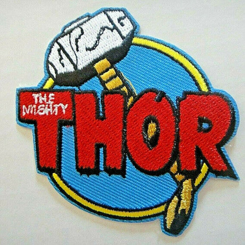 The Mighty Thor "Written Hammer Logo" Embroidered Patch -new