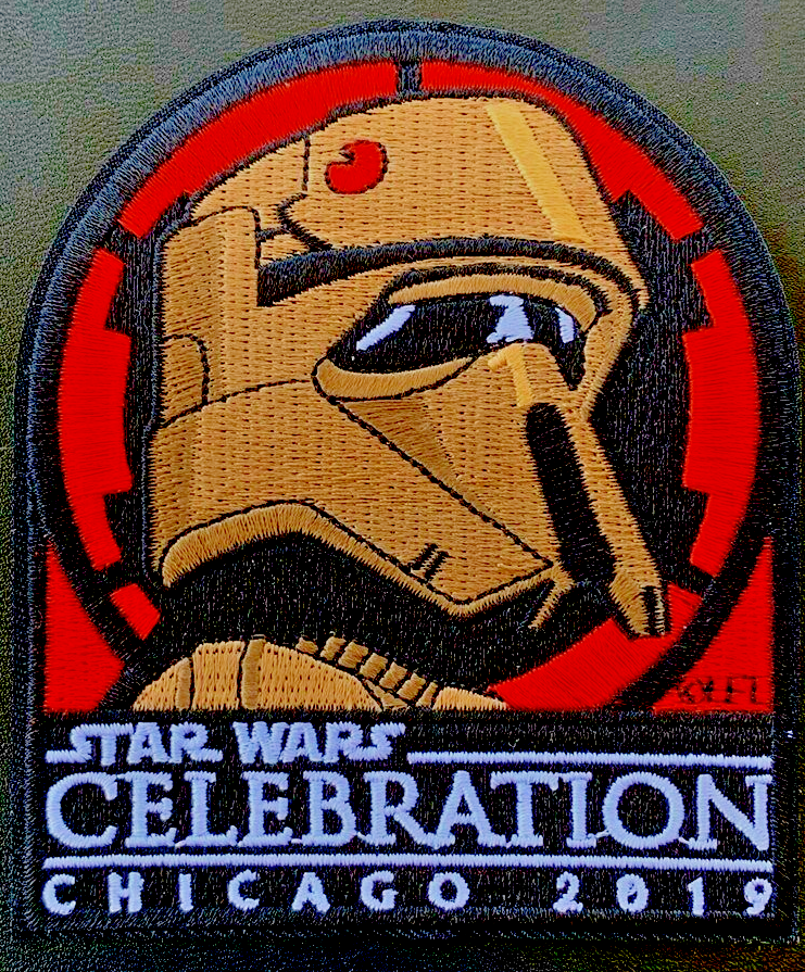 4" tall, Star Wars Celebration Chicago 2019 Speeder Scout Embroidered Patch. Sew on or iron on.  New

Please note we will always combine shipping on like items.  Any additional patch or pin will ship for 50 cent per item.  Any additional payment will be reimbursed to your Paypal account.  Thank You.