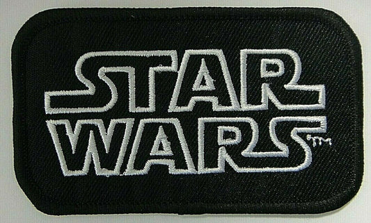 3.5 inches wide,  a new Star Wars Logo embroidered patch. Sew on or iron on. New.

Please note we will always combine shipping on like items.  Any additional patch or pin will ship for 50 cent per item.  Any additional payment will be reimbursed to your Paypal account.  Thank You.