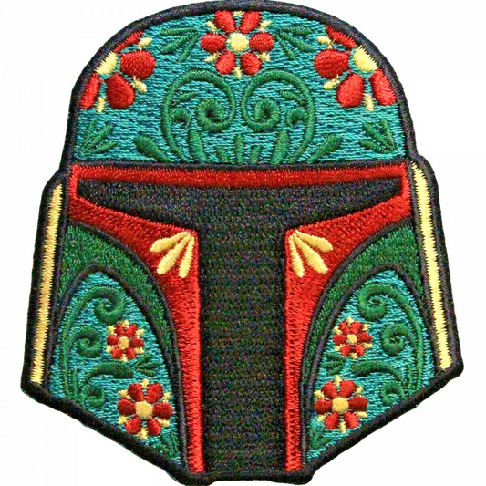 3" inches wide,  a new Star Wars Boba Fett Sugar Skull Helmet embroidered patch. Sew on or iron on.

Please note we will always combine shipping on like items.  Any additional patch or pin will ship for 50 cent per item.  Any additional payment will be reimbursed to your Paypal account.  Thank You.
