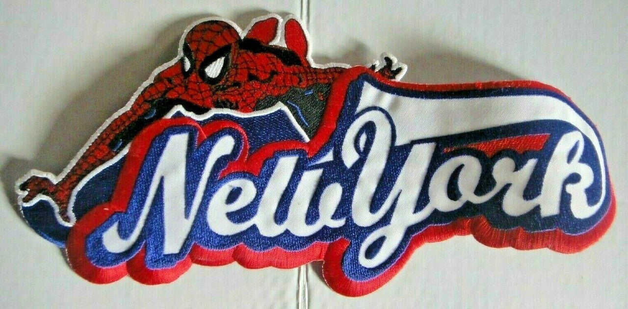 11.5 inch wide, a new Marvel Comics, Spider-Man "New York"  Detective Comics #38 (1st Robin) embroidered patch. Sew on or iron on.
This patch is over 15 years old.  We have selling off large patches i collected over the years.  

Please note we will always combine shipping on like items.  Any additional patch or pin will ship for $1 per item.  Any additional payment will be reimbursed to your Paypal account.  Thank You.
