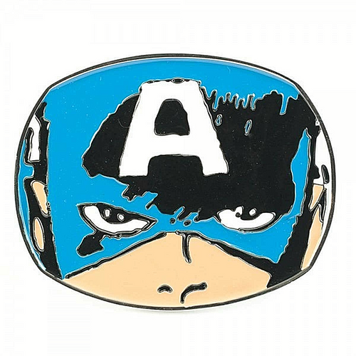 Captain America Face "I See You" Metal Enamel Belt Buckle (Jewel-M) -NEW