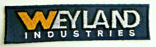 4 inches wide,  a new Aliens "Weyland Industries" Logo embroidered patch. Sew on or iron on. 

Please note we will always combine shipping on like items.  Any additional patch or pin will ship for 50 cent per item.  Any additional payment will be reimbursed to your Paypal account.  Thank You.
