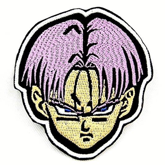3 1/2 inch tall,  a new Dragon Ball Z "Trunks" embroidered patch. Sew on or iron on. 

Please note we will always combine shipping on like items.  Any additional patch or pin will ship for 50 cent per item.  Any additional payment will be reimbursed to your Paypal account.  Thank You. 