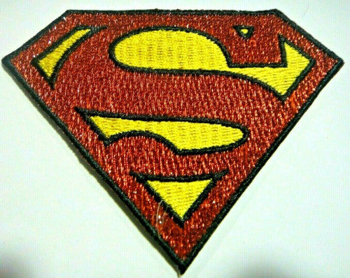 DC Comics Superman "S" Classic Chest Logo (Shiny Thread) Embroidered Patch -new