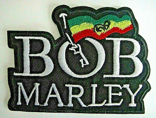 Bob Marley Logo Embroidered Patch -New