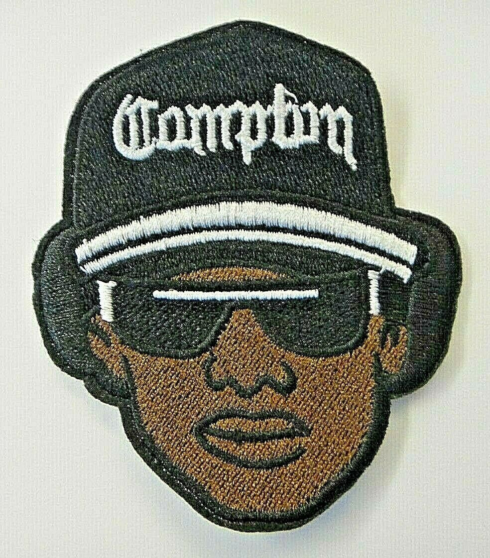 3.25 inches tall, a new Easy-E, "N.W.A." Straight Outta Compton embroidered jacket patch. Sew on or iron.

Please note we will always combine shipping on like items.  Any additional patch or pin will ship for 50 cent per item.  Any additional payment will be reimbursed to your Paypal account.  Thank You.