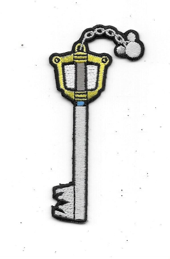 3.5 inches tall , a new Kingdom Hearts Video Game Sora’s Keyblade embroidered patch. Sew on or iron on. New.

Please note we will always combine shipping on like items.  Any additional patch or pin will ship for 50 cent per item.  Any additional payment will be reimbursed to your Paypal account.  Thank You.
