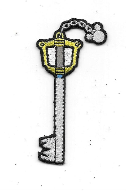 3.5 inches tall , a new Kingdom Hearts Video Game Sora’s Keyblade embroidered patch. Sew on or iron on. New.

Please note we will always combine shipping on like items.  Any additional patch or pin will ship for 50 cent per item.  Any additional payment will be reimbursed to your Paypal account.  Thank You.