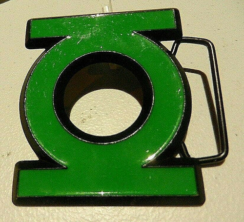 Green Lantern Logo Enamel Die Cut Metal Belt Buckle -New