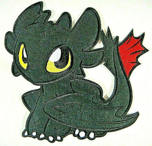 How to Train Your Dragon "Toothless The Dragon" 7.5" Embroidered Patch - New