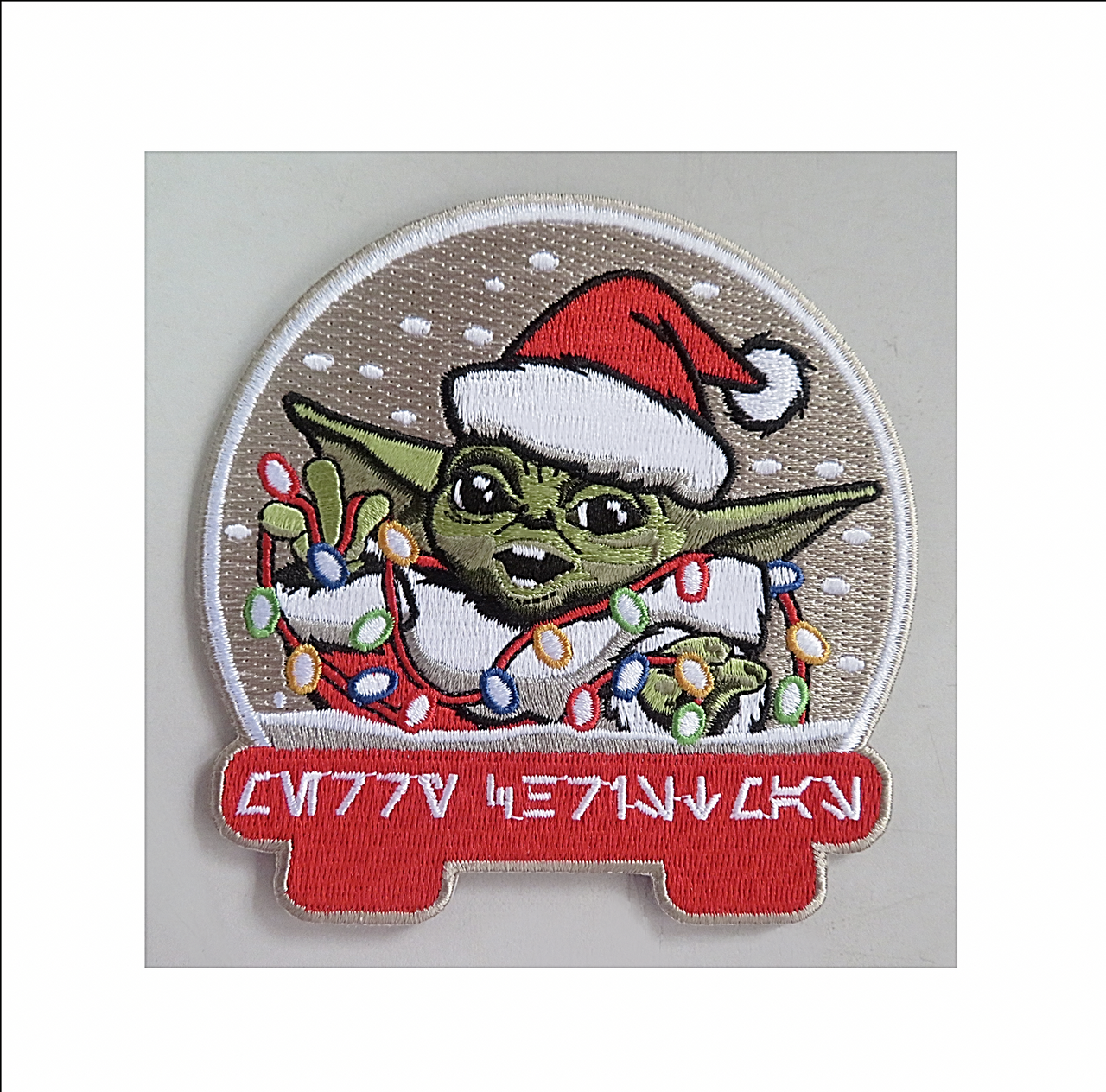 3.75 inches wide, a new Star Wars "Baby Yoda -Christmas" embroidered patch. Sew on or iron on. New.

Please note we will always combine shipping on like items.  Any additional patch or pin will ship for 50 cent per item.  Any additional payment will be reimbursed to your Paypal account.  Thank You.