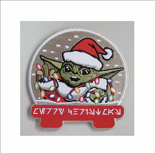 3.75 inches wide, a new Star Wars "Baby Yoda -Christmas" embroidered patch. Sew on or iron on. New.

Please note we will always combine shipping on like items.  Any additional patch or pin will ship for 50 cent per item.  Any additional payment will be reimbursed to your Paypal account.  Thank You.