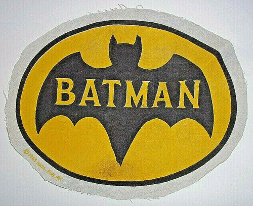DC Comics Batman Logo 9.5" Cloth Jacket Patch (1965 Licensed) -new