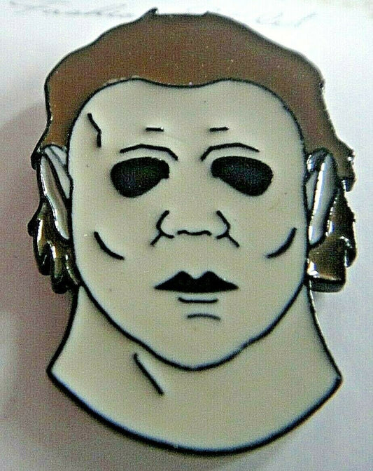 1 1/4 inches tall, a new Halloween, Michael Myers "Sad Face Portrait" Metal Enamel Pin with clutch back.   New.

Please note we will always combine shipping on like items.  Any additional patch or pin will ship for 50 cent per item.  Any additional payment will be reimbursed to your Paypal account.  Thank You.