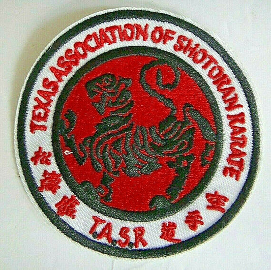 3.5 inches wide,  Texas Association Shotoran Karate "TASK" Embroidered Patch. Sew on or iron.  New 

Please note we will always combine shipping on like items.  Any additional patch or pin will ship for 50 cent per item.  Any additional payment will be reimbursed to your Paypal account.  Thank You.