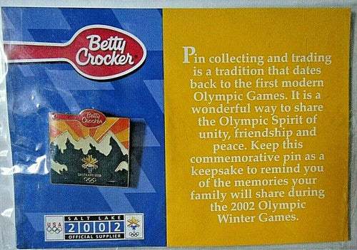 Betty Crocker 2002 Salt Lake City Olympic Winter Games Metal Enamel Pin - New