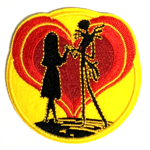 The Nightmare Before Christmas (Sally & Jack) in Heart Embroidered Patch