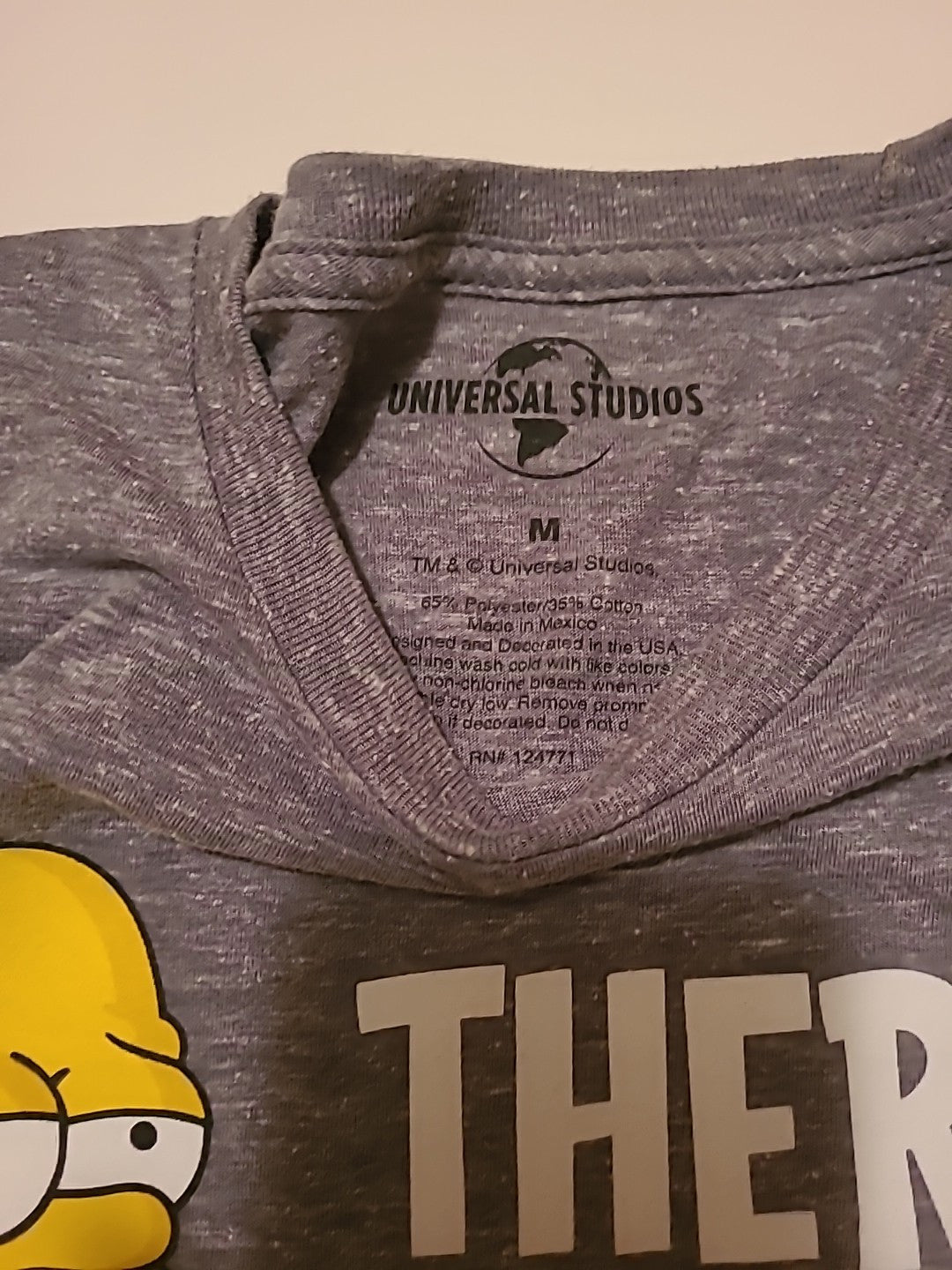Homer Simpson “No Bad Donuts…” Mens Medium Unisex T-Shirt -New