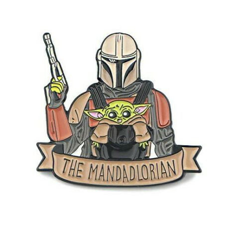 1 inches tall, a new Star Wars, "Mandadlorian" & Baby Yoda enamel pin with a single post backing. New.

Please note we will always combine shipping on like items.  Any additional patch or pin will ship for 50 cent per item.  Any additional payment will be reimbursed to your Paypal account.  Thank You.