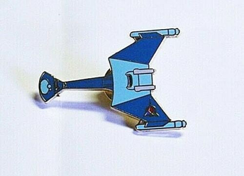 1. 1/2 inches tall,  a new  Star Trek: The Next Generation Klingon Battle Cruiser Cloisonne Metal Pin with single pin back.  

Please note we will always combine shipping on like items.  Any additional patch or pin will ship for 50 cent per item.  Any additional payment will be reimbursed to your Paypal account.  Thank You.