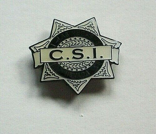 1 1/8 inches long, C.S.I. Las Vegas enamel pin with clutch back. New.

Please note we will always combine shipping on like items.  Any additional patch or pin will ship for 50 cent per item.  Any additional payment will be reimbursed to your Paypal account.  Thank You.