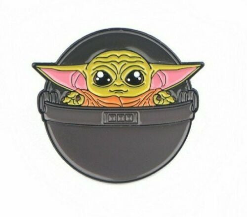 1 inches tall, a new Star Wars, "Baby Yoda in Baby Carrier" enamel pin with a single post backing. New.

Please note we will always combine shipping on like items.  Any additional patch or pin will ship for 50 cent per item.  Any additional payment will be reimbursed to your Paypal account.  Thank You.