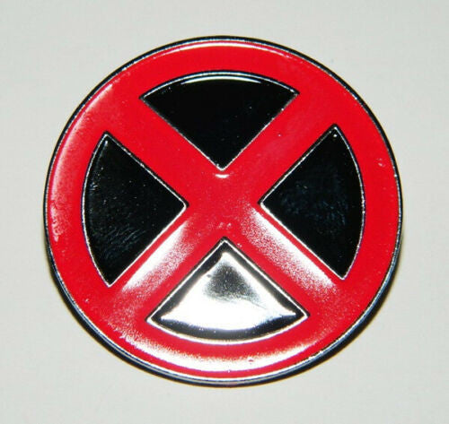 1 3/8 inches diameter, a new Marvel Comics Red & Black "X" logo enamel pin with clutch back. New.

Please note we will always combine shipping on like items.  Any additional patch or pin will ship for 50 cent per item.  Any additional payment will be reimbursed to your Paypal account.  Thank You.
