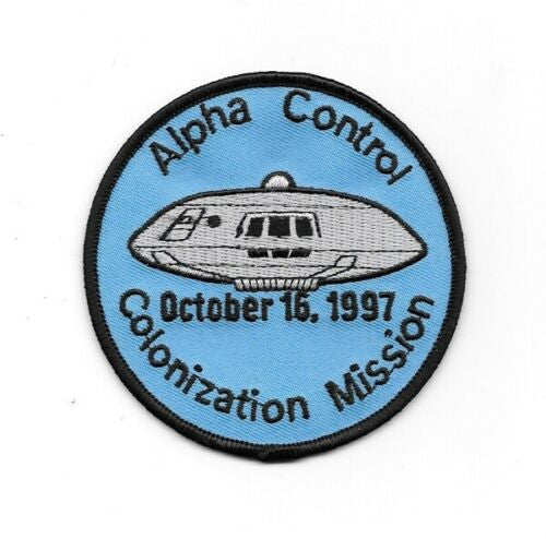 3 inches in diameter, a new Lost In Space TV Series "Alpha Control" Colonization Mission Shoulder Embroidered Patch. Sew or iron on. New.

Please note we will always combine shipping on like items.  Any additional patch or pin will ship for 50 cent per item.  Any additional payment will be reimbursed to your Paypal account.  Thank You.