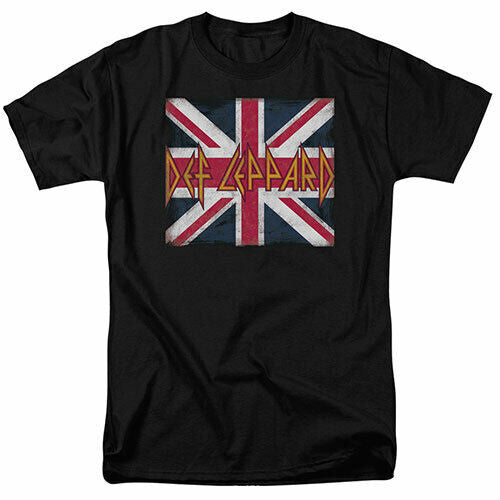 Def Leopard "Union Jack" Logo Mens T-Shirt. Available in Sm to 3x -new
100% cotton high quality pre shrunk machine washable t-shirt