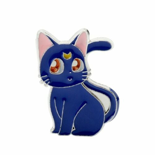 1.25 inch tall, a new Sailor Moon "Luna" Enamel Metal Pin with clutch back.

Please note we will always combine shipping on like items.  Any additional patch or pin will ship for 50 cent per item.  Any additional payment will be reimbursed to your Paypal account.  Thank You.