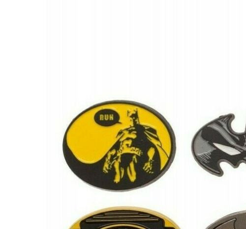 1 1/8 inches wide,  Batman Standing "Run"  Enamel Lapel Pin with clutch back. New.

Please note we will always combine shipping on like items.  Any additional patch or pin will ship for 50 cent per item.  Any additional payment will be reimbursed to your Paypal account.  Thank You.