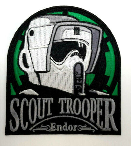 4" tall, Star Wars Scout Trooper "Endor"  Embroidered Patch. Sew on or iron on.  New
Please note we will always combine shipping on like items.  Any additional patch or pin will ship for 50 cent per item.  Any additional payment will be reimbursed to your Paypal account.  Thank You.