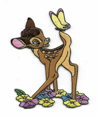 4.25 inches tall,  a new Disney Bambi with Butterfly Woody embroidered patches. Sew on or iron on. New.

Please note we will always combine shipping on like items.  Any additional patch or pin will ship for 50 cent per item.  Any additional payment will be reimbursed to your Paypal account.  Thank You.