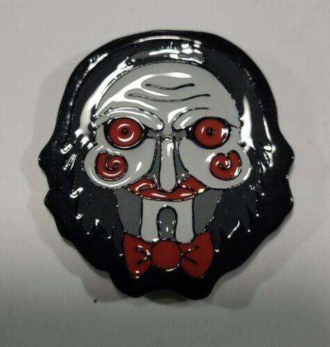 Jigsaw "Saw" Face (Horror Movie) Enamel Pin -new